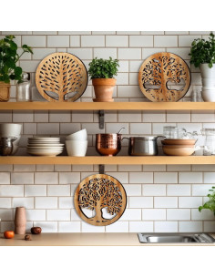 Juego de 3 Trivetes de Madera Beeveer 20.32 cm Redondos 2