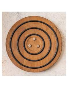 Trivet Magnético de Madera Natural ORNAMA 20.3 cm Resistente al Calor