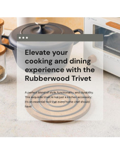 Trivet Magnético de Madera Natural ORNAMA 20.3 cm Resistente al Calor 2