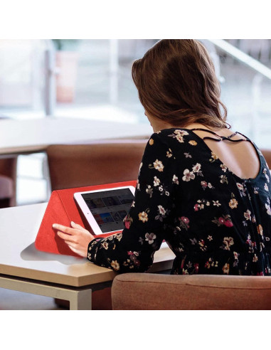 Soporte de Tableta BZVV Rojo con Almohada Ajustable 3 Ángulos