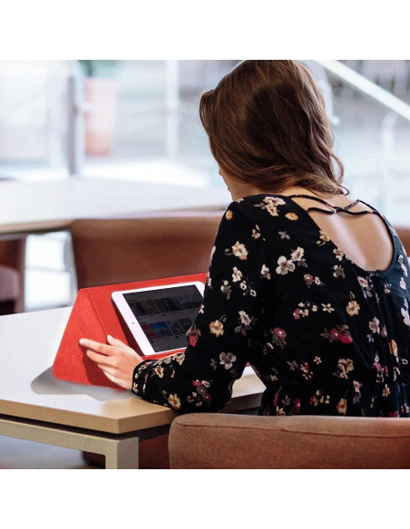 Soporte de Tableta BZVV Rojo con Almohada Ajustable 3 Ángulos