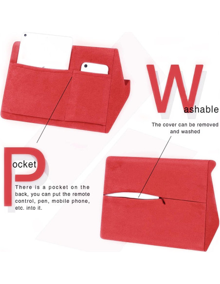 Soporte de Tableta BZVV Rojo con Almohada Ajustable 3 Ángulos