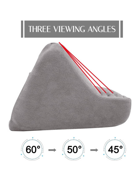 Soporte de Almohada para Tableta Sel Natural Ajustable Gris