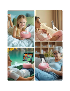 Soporte ajustable para teléfono y tableta SupeDesk Rosa 4-7" 2