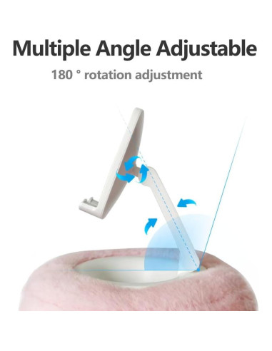 Soporte de Teléfono con Almohada NKV - Portátil y Ajustable Rosa