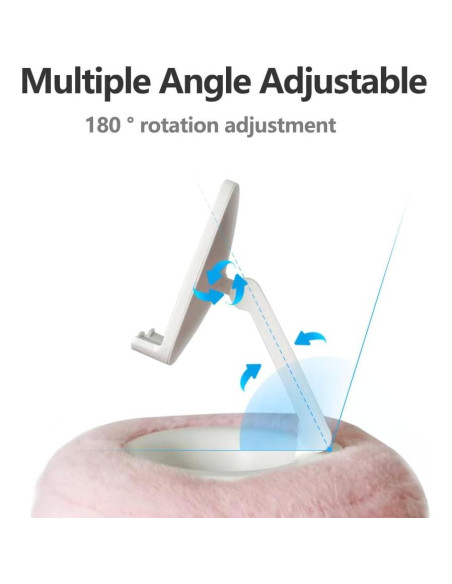 Soporte de Teléfono con Almohada NKV - Portátil y Ajustable Rosa