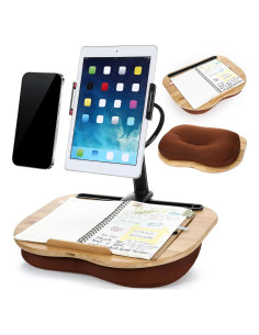 Soporte de Libro Beanbag MotiMind con Escritorio de Regazo y Soporte para Teléfono