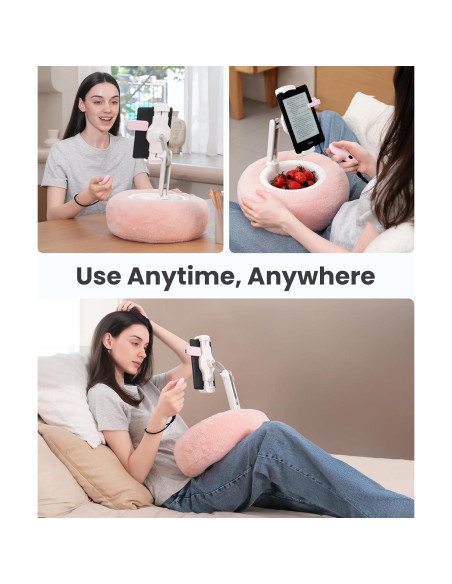 Soporte de Almohada para Tablet VoltifyMax 360 Ajustable Rosa