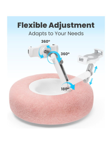 Soporte de Almohada para Tablet VoltifyMax 360 Ajustable Rosa