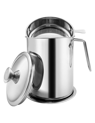 Contenedor de Grasa de Tocino Zalaxt 2.1L Acero Inoxidable