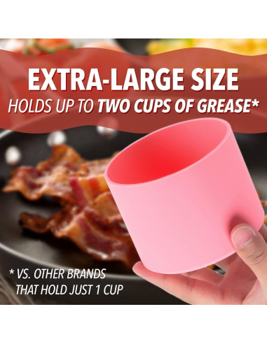 Contenedor de Grasa en Forma de Cerdo Impresa 2 Tazas Silicona