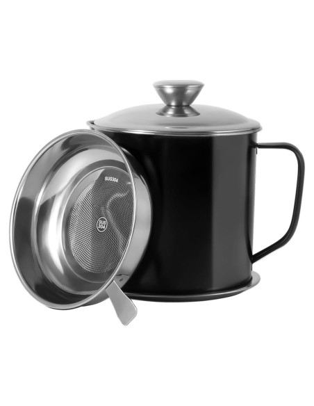 Contenedor de Grasa de Tocino BeVerxia 1.3L Acero Inoxidable