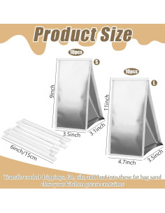 20 Bolsas Desechables de Aluminio Droutti para Grasa 3L 2