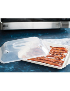 Bandeja para Bacon Nordic Ware con Tapa 26x20 cm 2