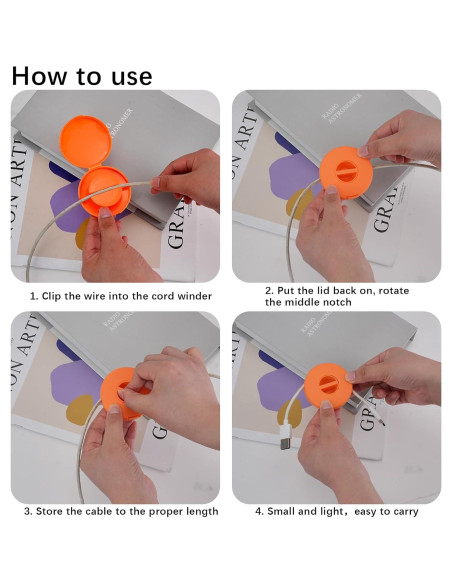 9 Organizadores de Cables Redondos FHUIEWRY - 3 Colores