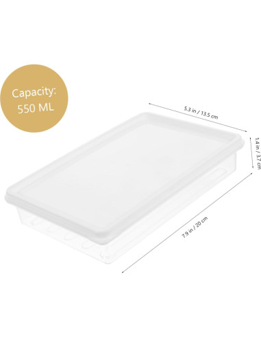 Contenedor de Almacenamiento Hermético Mikinona 20x13.5cm Transparente