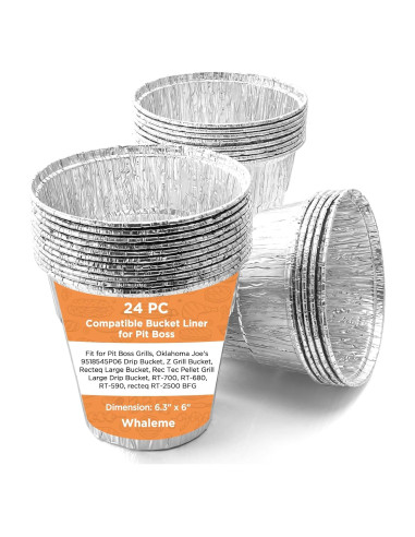 Paquete de 24 forros desechables para cubo de grasa Whaleme 16x15 cm