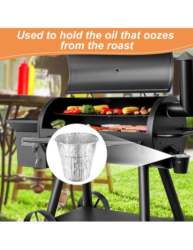 Paquete de 24 forros desechables para cubo de grasa Whaleme 16x15 cm