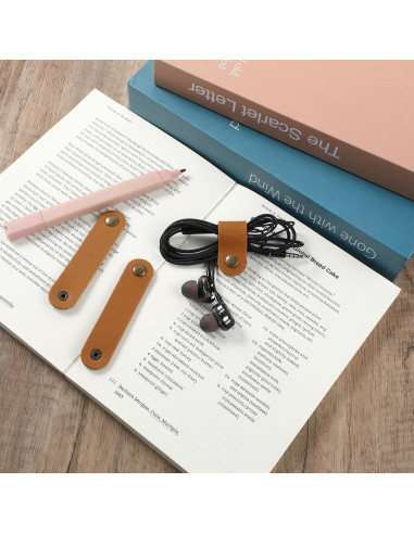 10 Clips Organizador de Cables de Cuero PU QfwdfcTrenz