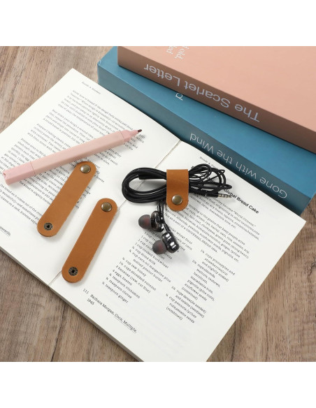 10 Clips Organizador de Cables de Cuero PU QfwdfcTrenz