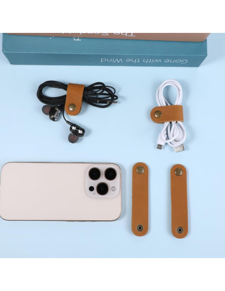 10 Clips Organizador de Cables de Cuero PU QfwdfcTrenz