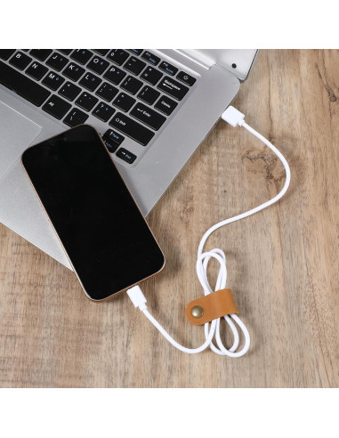 10 Clips Organizador de Cables de Cuero PU QfwdfcTrenz