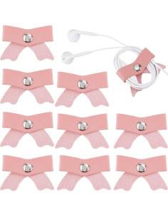 10 Pcs Clips Organizadores de Cables GORGECRAFT Rosa PU 2