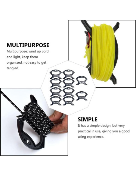 Organizador de Cuerda DOITOOL 10PCS 13x9.9cm Negro