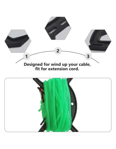 Organizador de Cuerda DOITOOL 10PCS 13x9.9cm Negro