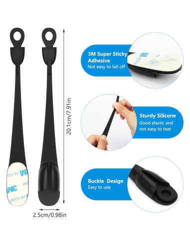 Organizador de Cables FYY 4 Pcs Soporte Adhesivo Silicona