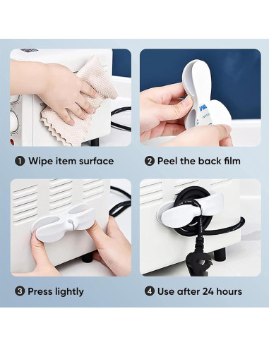 Organizador de Cables para Electrodomésticos TSJLIKI 6 Pcs