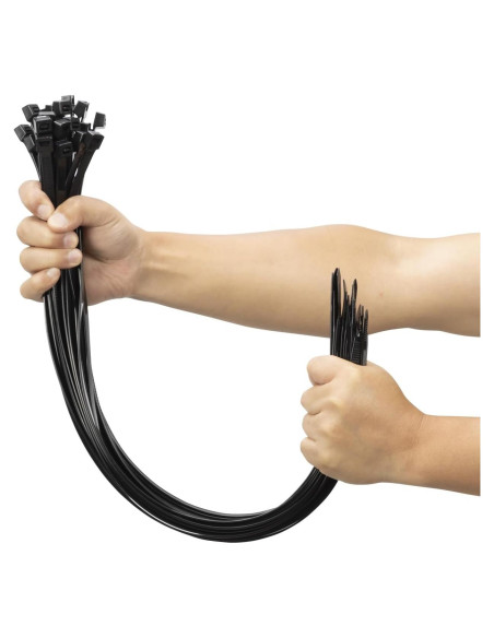 Cintas de Cierre XINGO 61 cm Negras Alta Resistencia 100 PCS