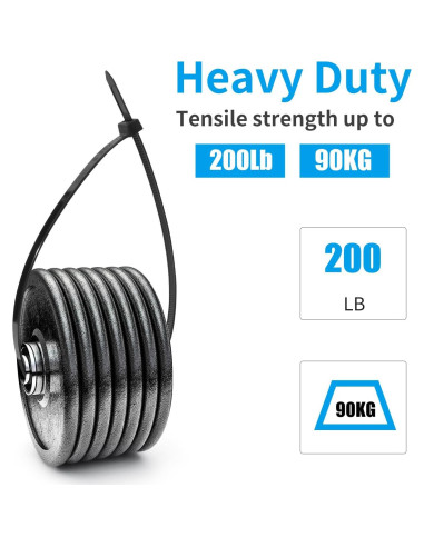 Cintas de Cierre XINGO 61 cm Negras Alta Resistencia 100 PCS