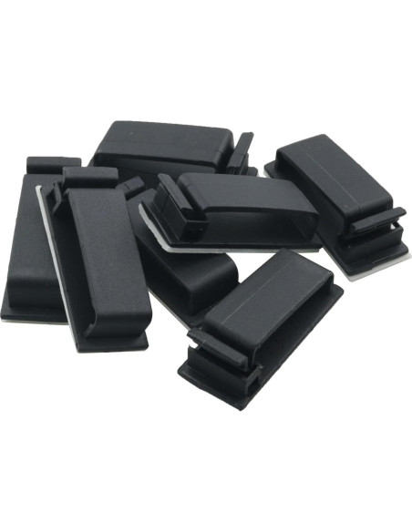 20 Clips de Gestión de Cables Autoadhesivos WELWIK PA66 Negros 20 Clips de Gestión de Cables Autoadhesivos WELWIK PA66 Negros
