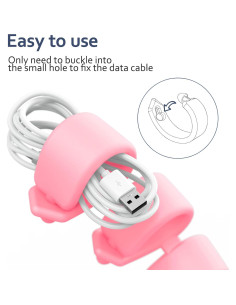 Organizador de Cables 5 Pack ELFRhino Silicona Multicolor 8 en 1 2