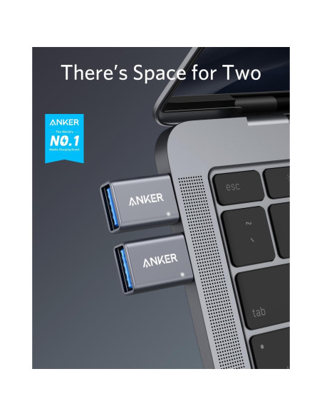 Adaptador USB-C Anker 2 Piezas Alta Velocidad Tipo C a USB 3.0