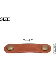 Organizador de Cables de Cuero MECCANIXITY 15 Pcs 63x16mm 2