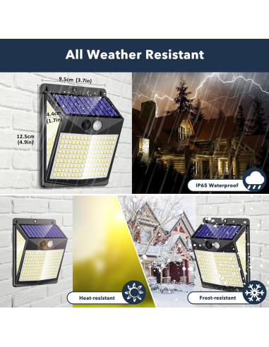 Luces Solares de Movimiento ECGER 238 LED IP65 6 Paquete