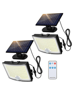 Luces Solares Adiding 202 LEDs con Control Remoto 2 Paquete