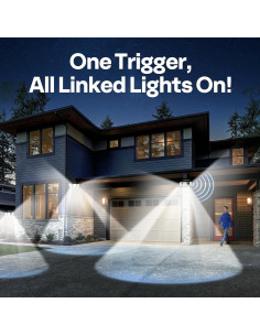 Lámpara Solar de Inundación VIVOHOME con 2 Sensores 2500LM 2