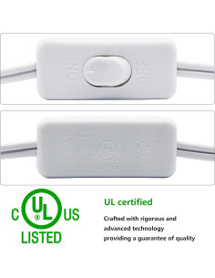 Cable de Reemplazo de Alimentación UL-LP 2M con Interruptor On/Off 2