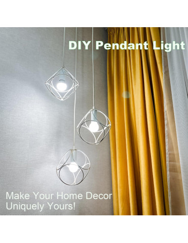 Cordón de Luz Colgante Zarnicy 4.88 m E26/E27 Blanco 2 Paquete