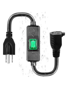 Cable de Extensión Impermeable 0.46m DEALTUS con Interruptor On/Off