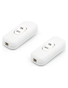 Interruptor de Cable en Línea Surf Turtle 2-Pack Blanco 6A 250V