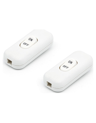 Interruptor de Cable en Línea Surf Turtle 2-Pack Blanco 6A 250V