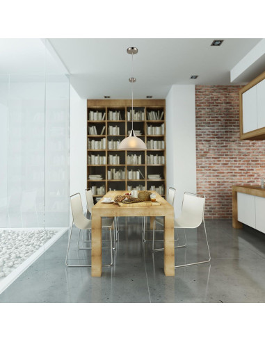 Colgante Plug-In GLOBE 64413 Acero Cepillado 1 Luz 4.57m