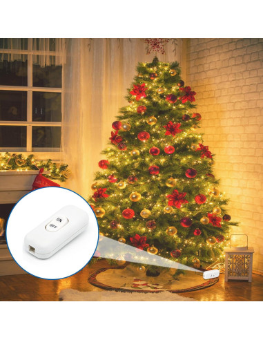 Interruptor de Cable en Línea Surf Turtle 2-Pack Blanco 6A 250V