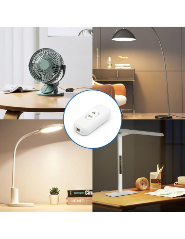 Interruptor de Cable en Línea Surf Turtle 2-Pack Blanco 6A 250V