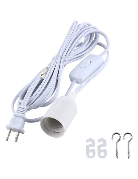 Cable de Extensión para Linterna Colgante Simple Deluxe E26 3.66m