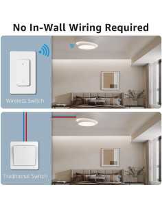 Kit Interruptor de Luz Inalámbrico NineLeaf SW-AK2 1300ft 2